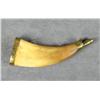 Image 1 : Powder horn with brass charger and base,  approx. 9” overall in very good condition.   Est.:  $150-$