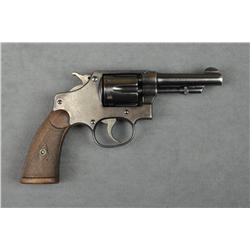 Smith & Wesson five screw hand ejector  revolver, .32 long cal., 3-1/4” barrel, blue  finish checker