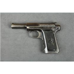 Savage Model 1907 semi-auto pistol, .32 cal.,  3-3/4” barrel, blue finish, checkered Savage  Indian 