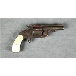 Smith & Wesson Baby Russian Model spur  trigger revolver, period engraved, 3-1/4”  barrel, pearl gri