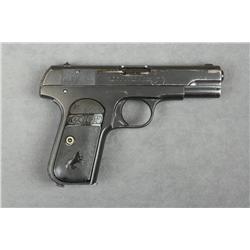 Colt Model 1903 semi-auto pistol, .32 cal.,  3-3/4” barrel, black finish, checkered hard  rubber gri