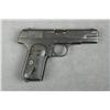 Image 1 : Colt Model 1903 semi-auto pistol, .32 cal.,  3-3/4” barrel, black finish, checkered hard  rubber gri