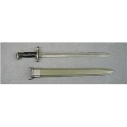 U.S. military bayonet and scabbard with  longer blade, Model 1905/1942, and sheath in  overall fine 