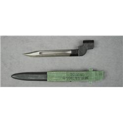 Enfield No. 9 MK I blade bayonet with metal  sheath and woven hanger in overall excellent  condition
