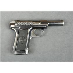 Savage Model 1907 semi-auto pistol, .32 cal.,  3-3/4” barrel, blue finish, checkered Savage  Indian 