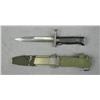 Image 1 : U.S. military bayonet and sheath with woven  hanger, throat of sheath marked U.S.M8A1 and  PWH in ov