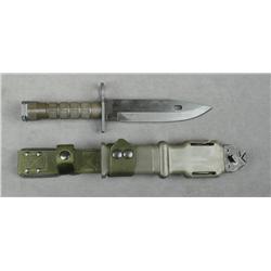 U.S. military M9 bayonet, sheath and hanger  by Lan Cay, 3rd contract with no fuller,  short saw tee