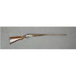 Early bottom release Parker SxS shotgun, 12  gauge, 30” Damascus barrels, plain wood  stocks, #8455.