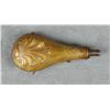 Image 1 : Large brass scalloped design shotgun flask  with graduated charger, marked Am. Flask and  Cap Co. ap