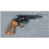 Image 1 : Smith & Wesson Model 34-1 DA revolver, .22LR  cal., 4” barrel, blue finish, checkered  medallion ext