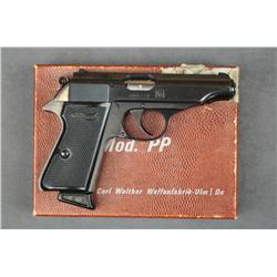 Walther Model PP semi-auto pistol, 7.65mm  cal., 3-3/4” barrel, black finish, import  marked, checke