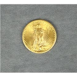 Gold $20 Liberty Coin, uncirculated, not  professionally graded. Est. $1,400-$2,800