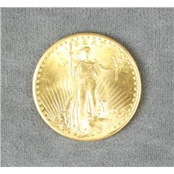 Gold $20 Liberty Coin, uncirculated, not  professionally graded. Est. $1,400-$2,800