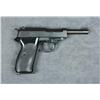 Image 1 : Walther P38 DA semi-auto pistol,  import-marked, 9mm cal., 4-3/4” barrel, black  finish, black check