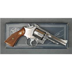 Smith & Wesson Model 67 DA revolver, .38  Special cal., 4” barrel, stainless steel,  checkered medal