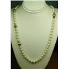Image 1 : Elegant ladies strand of round cultured  Pearls averaging 5.50 mm diameter and 22  inches in length 