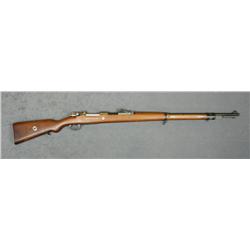 Peruvian Mauser Model 1909 bolt-action rifle,  8mm cal., 30” barrel, blue and bright  finish, wood s