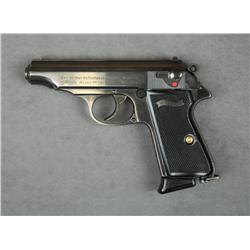 Walther Model PP DA semi-auto pistol, 7.65mm  cal., 3-3/4” barrel, black finish, import  marked, che