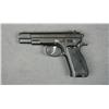 Image 1 : CZ Model 75B DA semi-auto pistol, 9mm cal.,  4-1/2” barrel, black finish, checkered  plastic grips, 