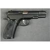 Image 2 : CZ Model 75B DA semi-auto pistol, 9mm cal.,  4-1/2” barrel, black finish, checkered  plastic grips, 