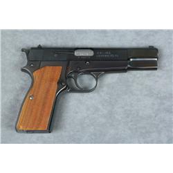 Hungarian FEG  Model PJK semi-auto pistol,  9mm cal., 4-3/4” barrel, black finish,  checkered wood g