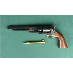Italian copy of a Colt Model 1860 Army  percussion revolver, .44 cal., 8” barrel,  blue and case har