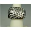 Image 1 : Stunning 10 karat very heavy white gold  ladies handmade ring channel set with (too  many too count)