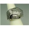 Image 3 : Stunning 10 karat very heavy white gold  ladies handmade ring channel set with (too  many too count)