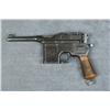 Image 1 : Mauser “Broomhandle” semi-auto pistol, import  marked with modern leather holster and  cardboard shi