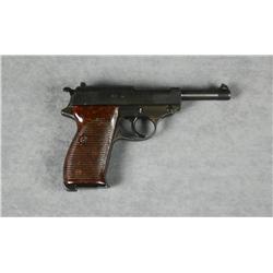 P-38 semi-auto pistol, nazi proofed and ac 44  coded, 9mm cal., 4-3/4” barrel, military mat  black f