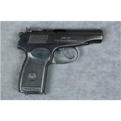 Baikal Russian made Model IJ-70 DA semi-auto  pistol, 9mm cal., 3-3/4” barrel, black  finish, checke