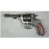 Image 1 : Russian Nagant DA revolver, 7.62mm cal.,  4-1/2” barrel, black re-finish, checkered  plastic grips, 