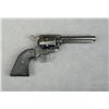 Image 1 : German-made copy of a Colt SAA revolver,  .22LR cal., 4-3/4” barrel, black finish,  checkered hard r