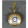 Image 1 : Early fusee movement open faced pocket watch  approx. 2-1/4” in diameter, beautiful  porcelain face 