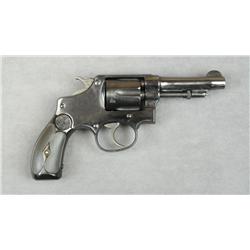 Smith & Wesson DA hand ejector revolver, .32  long cal., 3-1/4” barrel, old re-blued  finish, checke