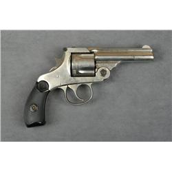 Harrington & Richardson DA top break  revolver, .38 cal., 3-1/4” barrel, nickel  finish, checkered b