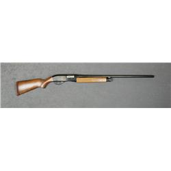 Sears Model 200 pump action shotgun, 12  gauge, 28” barrel, black finish, wood stocks,  #P298418. Th