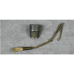 U.S. military collector’s lot of two  accessories including a seldom found  checkered metal detachab