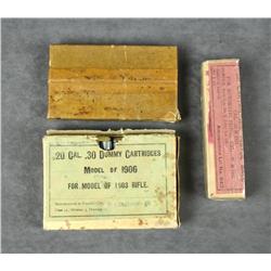 Lot of 3 collectible boxes of military ammo  including box of 20 .45 caliber for the Model  1911 sem