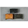 Image 1 : Lot of three U.S. military leather cartridge  boxes including a dark brown belt case for  .45-70 car