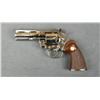 Image 2 : Colt Python Model DA revolver, .357 Magnum  cal., 4” barrel, nickel finish, combat  checkered medall