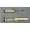 Image 1 : U.S. military M7 bayonet in an M10 marked tan  composite sheath with woven tan hanger in  overall ex