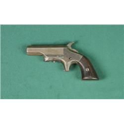 Southern single shot derringer by Brown Mfg.  Co., .41 cal., 2-1/2” octagon barrel, traces  of nicke