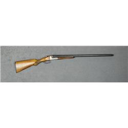 Spanish-made Noble SxS concealed hammer  shotgun, 12 gauge, 28” barrel, blue finish,  engraved recei