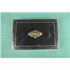 Image 1 : Antique brass inlaid box approx. 10-1/2” x 7”  x 2-1/4” in overall very good condition  showing blac