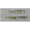 Image 2 : Fancy belt knife with matching fancy sheath  approx. 11-1/2” overall with an approx.  6-1/2” blade m