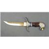 Image 2 : Custom-made large curved blade knife approx.  14” overall with an approx. 8” blade marked  “RB” on t