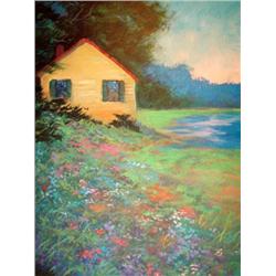 Cabin By The Lake by Schofield-Original Oil 20x24