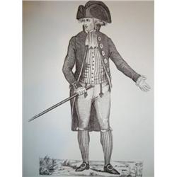 French antique print Fashion in 1790