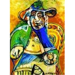 The Seated Man Numbered Giclee by Picasso 20x26 Canvas